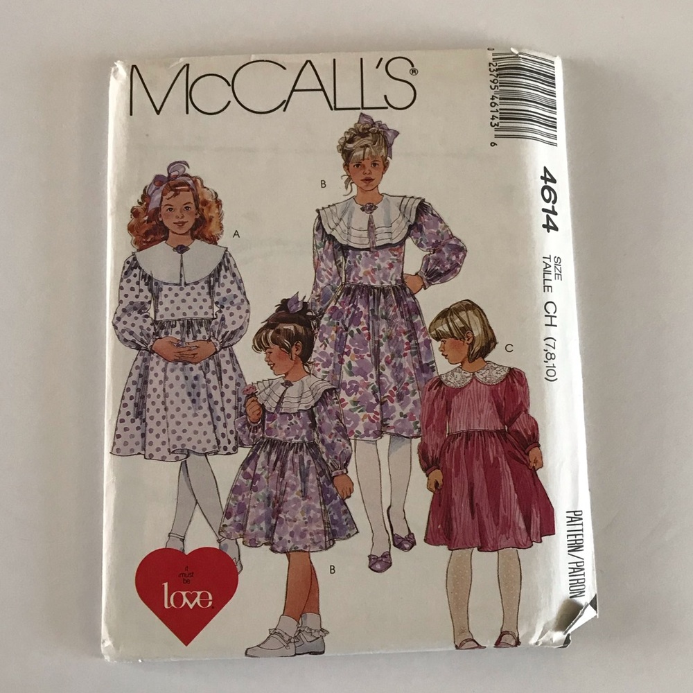 🧵3for12🧵 VTG McCall’s Pattern 4614 Child’s Dress